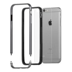 Moshi Moshi iGlaze Luxe - Ohišje z aluminijastim okvirjem iPhone 6s Plus / iPhone 6 Plus (Titanium Grey)