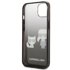 Karl Lagerfeld Karl Lagerfeld Gradient Ikonik Karl &amp; Choupette - etui za iPhone 13 mini (črn)