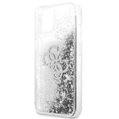 Guess Guess Liquid Glitter 4G Big Logo - ohišje za iPhone 13 mini (srebrno)