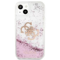 Guess Guess Liquid Glitter 4G Big Logo - etui za iPhone 13 mini (roza)