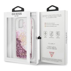 Guess Guess Liquid Glitter 4G Big Logo - etui za iPhone 13 mini (roza)