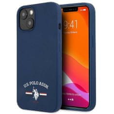 US Polo Silikonski logotip US Polo Assn - ohišje za iPhone 13 mini (mornarsko modra)