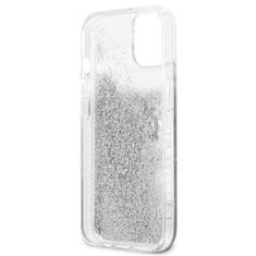 Guess Guess Liquid Glitter 4G Big Logo - ohišje za iPhone 13 mini (srebrno)