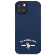 US Polo Silikonski logotip US Polo Assn - ohišje za iPhone 13 mini (mornarsko modra)