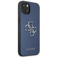 Guess Guess Saffiano 4G Big Silver Logo - etui za iPhone 13 mini (modri)