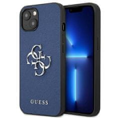 Guess Guess Saffiano 4G Big Silver Logo - etui za iPhone 13 mini (modri)