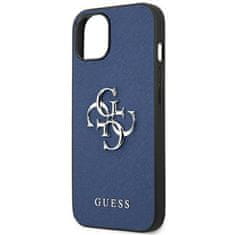 Guess Guess Saffiano 4G Big Silver Logo - etui za iPhone 13 mini (modri)