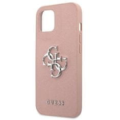 Guess Guess Saffiano 4G Big Silver Logo - etui za iPhone 13 mini (roza)