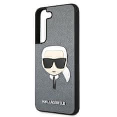 Karl Lagerfeld Karl Lagerfeld Saffiano Ikonik Karl`s Head - Ohišje za Samsung Galaxy S22+ (srebrno)