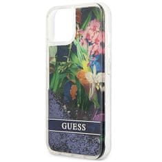 Guess Guess Liquid Glitter Flower - etui za iPhone 13 mini (modri)