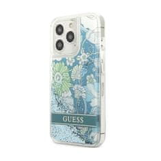 Guess Guess Liquid Glitter Flower - Ohišje za iPhone 13 Pro (modro/zeleno)