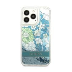 Guess Guess Liquid Glitter Flower - Ohišje za iPhone 13 Pro (modro/zeleno)