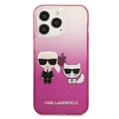 Karl Lagerfeld Karl Lagerfeld Gradient Ikonik Karl &amp; Choupette - Ohišje za iPhone 13 Pro (roza)