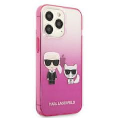 Karl Lagerfeld Karl Lagerfeld Gradient Ikonik Karl &amp; Choupette - Ohišje za iPhone 13 Pro (roza)