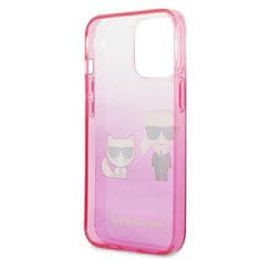 Karl Lagerfeld Karl Lagerfeld Gradient Ikonik Karl &amp; Choupette - Ohišje za iPhone 13 Pro (roza)