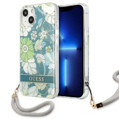 Guess Guess Flower Cord - Ohišje z vrvico za iPhone 13 (zeleno)