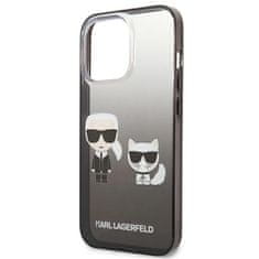 Karl Lagerfeld Karl Lagerfeld Gradient Ikonik Karl &amp; Choupette - Ohišje za iPhone 13 Pro (črno)