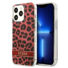 Guess Guess Leopard Electro Stripe - Ohišje za iPhone 13 Pro (rdeče)