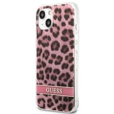 Guess Guess Leopard Electro Stripe - etui za iPhone 13 (roza)