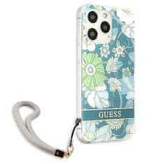 Guess Guess Flower Cord - Ohišje z vrvico za iPhone 13 Pro (zeleno)