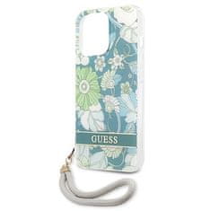 Guess Guess Flower Cord - Ohišje z vrvico za iPhone 13 Pro (zeleno)