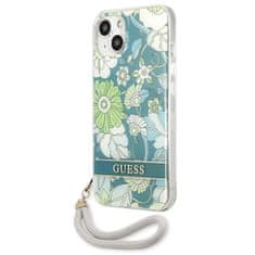 Guess Guess Flower Cord - Ohišje z vrvico za iPhone 13 (zeleno)