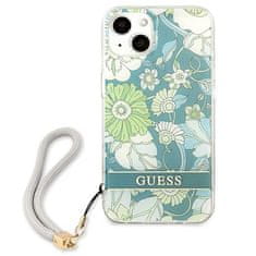 Guess Guess Flower Cord - Ohišje z vrvico za iPhone 13 (zeleno)