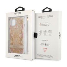 Guess Guess Flower Cord - Ohišje s povodcem za iPhone 13 mini (zlato)