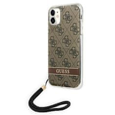 Guess Guess 4G Print Cord - Ohišje z vrvico za iPhone 11 (rjavo)