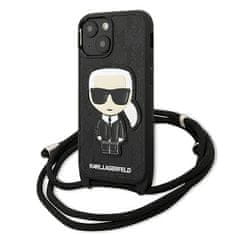 Karl Lagerfeld Karl Lagerfeld Monogram Leather Patch and Cord Iconik - etui za iPhone 13 mini