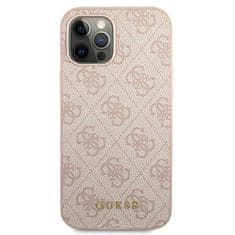 Guess Guess 4G Metal Gold Logo - Ohišje za iPhone 12 / iPhone 12 Pro (roza)