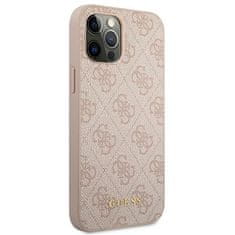 Guess Guess 4G Metal Gold Logo - Ohišje za iPhone 12 / iPhone 12 Pro (roza)