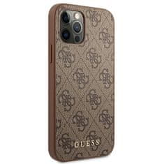 Guess Guess 4G Metal Gold Logo - Ohišje za iPhone 12 Pro Max (rjavo)