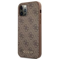 Guess Guess 4G Metal Gold Logo - Ohišje za iPhone 12 Pro Max (rjavo)