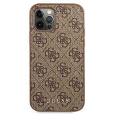 Guess Guess 4G Metal Gold Logo - Ohišje za iPhone 12 Pro Max (rjavo)