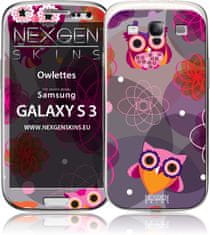 Inny Nexgen Skins - Samsung GALAXY S III 3D-efektni komplet kožic za ohišje (Owlettes 3D)