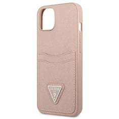 Guess Guess Saffiano Double Card Triangle - etui za iPhone 13 (roza)