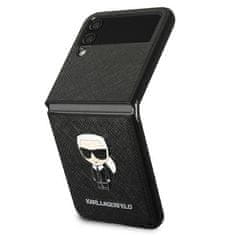 Karl Lagerfeld Karl Lagerfeld Saffiano Ikonik - Ohišje za Samsung Galaxy Z Flip 4 (črno)