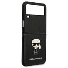 Karl Lagerfeld Karl Lagerfeld Saffiano Ikonik - Ohišje za Samsung Galaxy Z Flip 4 (črno)