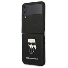 Karl Lagerfeld Karl Lagerfeld Saffiano Ikonik - Ohišje za Samsung Galaxy Z Flip 4 (črno)