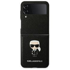 Karl Lagerfeld Karl Lagerfeld Saffiano Ikonik - Ohišje za Samsung Galaxy Z Flip 4 (črno)