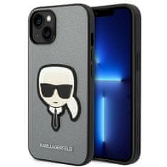 Karl Lagerfeld Karl Lagerfeld Saffiano Karl Head Patch Case - Ohišje za iPhone 14 Plus (srebrno)