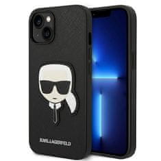 Karl Lagerfeld Karl Lagerfeld Saffiano Karl Head Patch Case - Ohišje za iPhone 14 Plus (črno)