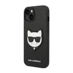 Karl Lagerfeld Karl Lagerfeld Saffiano Choupette Head Patch Case - Ohišje za iPhone 14 Plus (črno)