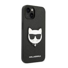 Karl Lagerfeld Karl Lagerfeld Saffiano Choupette Head Patch Case - Ohišje za iPhone 14 Plus (črno)