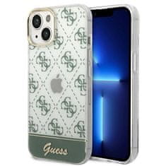 Guess Guess 4G Stripe Script Logo galvaniziran vzorec - Ohišje za iPhone 14 Plus (kaki)