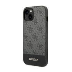 Guess Guess 4G Bottom Stripe Metal Logo Collection - Ohišje za iPhone 14 Plus (sivo)