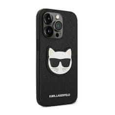 Karl Lagerfeld Karl Lagerfeld Saffiano Choupette Head Patch Case - Ohišje za iPhone 14 Pro (črno)