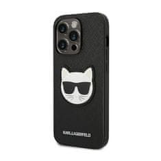 Karl Lagerfeld Karl Lagerfeld Saffiano Choupette Head Patch Case - Ohišje za iPhone 14 Pro (črno)