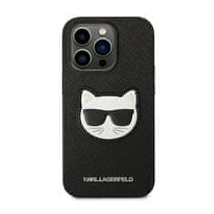 Karl Lagerfeld Karl Lagerfeld Saffiano Choupette Head Patch Case - Ohišje za iPhone 14 Pro (črno)